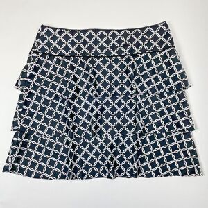 WHITE HOUSE BLACK MARKET Interlocking Ring 3-Tiered Swing Skirt Women’s Size 14